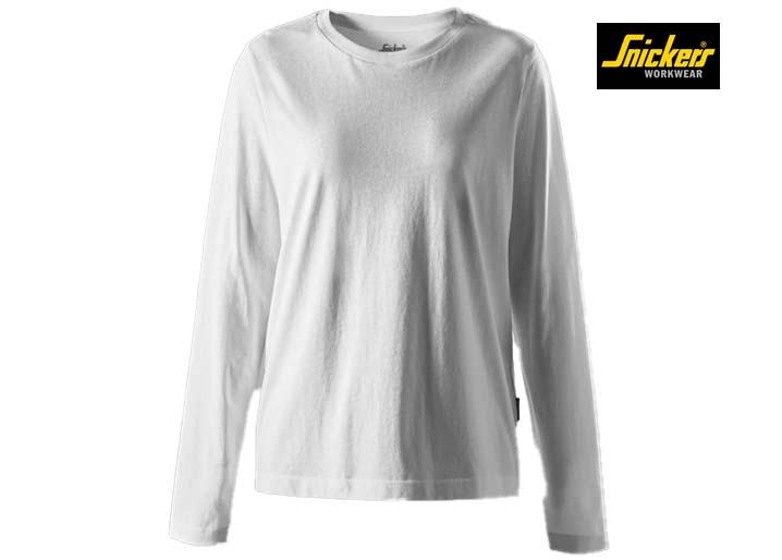 Snickers-2477-Classic Dames T-Shirt met Lange Mouwen_0900-White-Voorkant