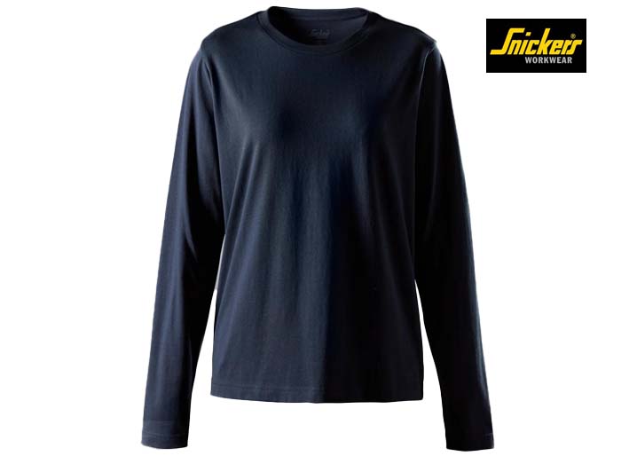 Snickers-2477-Classic Dames T-Shirt met Lange Mouwen_9500-Navy-Voorkant