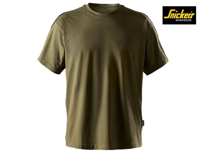 Snickers-2544-Loose Fit T-Shirt_3100-Khaki Green-Voorkant