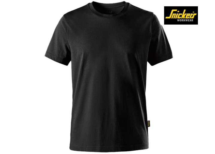 Snickers-2559-Classic T-Shirt van Biologisch Katoen_0400-Black-Voorkant