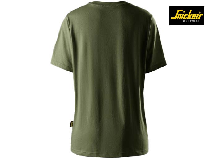 Snickers-2x577-Classic Dames T-Shirt_3100-Khaki Green-Achterkant