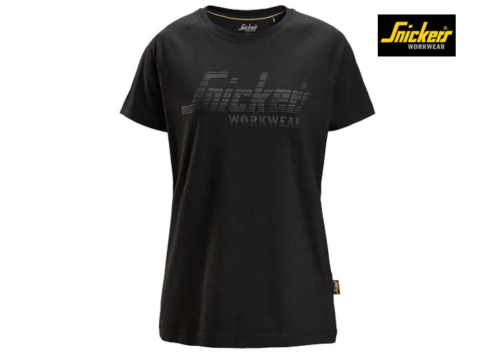 Snickers-2597-Dames-Logo-T-shirt_Black-0400-Voorkant