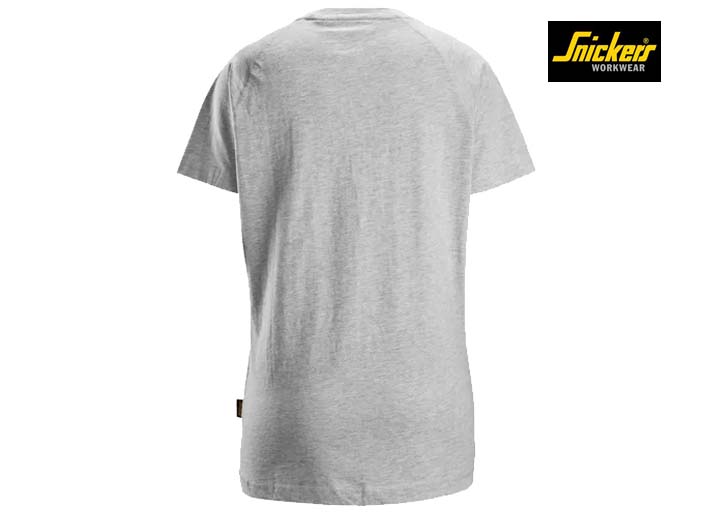 Snickers-2597-Dames-Logo-T-shirt_Grey Melange-2800-Achterkant