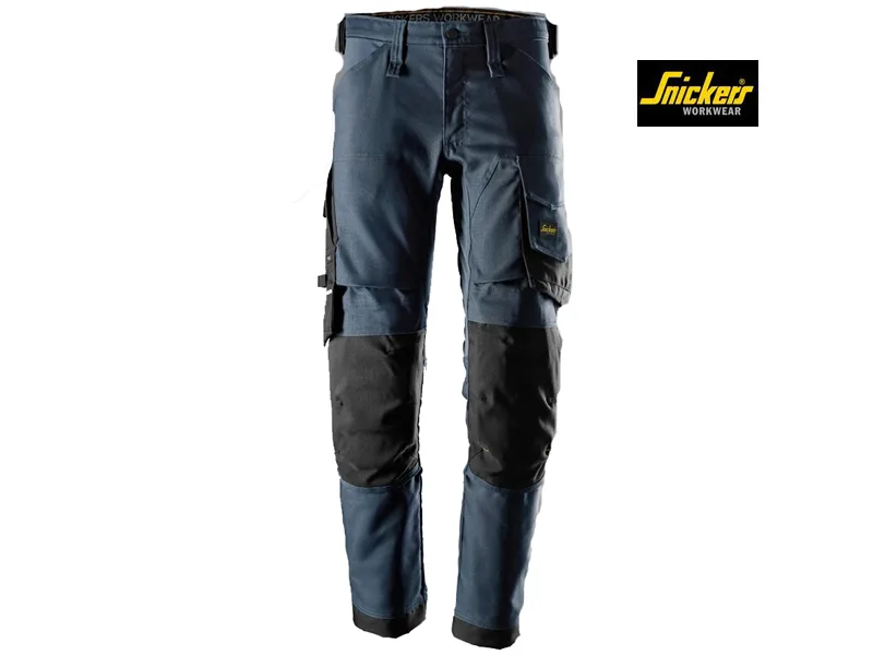 Snickers-6344-Allroundwork-Canvas Plus-Werkbroek-Zonder-Holsterzakken-Navy_Zwart_9504