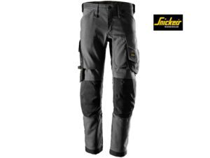 Snickers-6344-Allroundwork-Canvas Plus-Werkbroek-Zonder-Holsterzakken-Staalgrijs_Zwart_5804