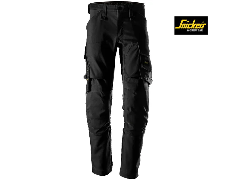 Snickers-6344-Allroundwork-Canvas Plus-Werkbroek-Zonder-Holsterzakken-Zwart_Zwart_0404