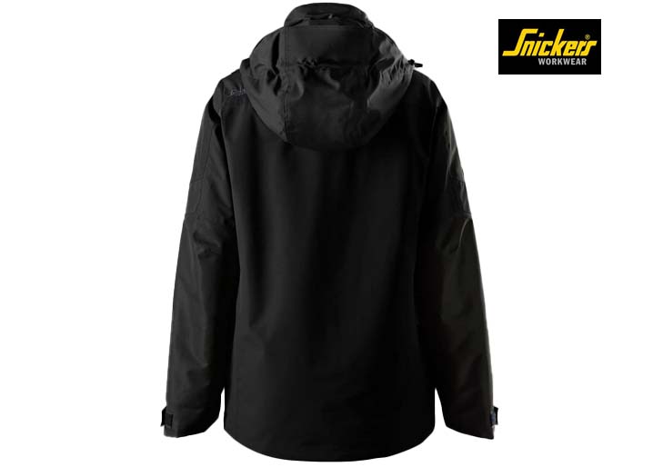 Snickers-1174-AllroundWork, Waterdichte Geïsoleerde Dameswerkjas_0404-Black-Achterkant