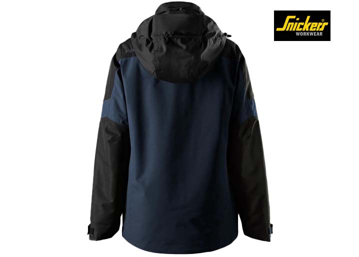 Snickers-1174-AllroundWork, Waterdichte Geïsoleerde Dameswerkjas_9504-Navy:Black-Achterkant