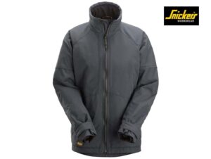 Snickers-1187-AllroundWork, Geïsoleerde Dameswerkjas_5804-Steel Grey:Black-Voorkant