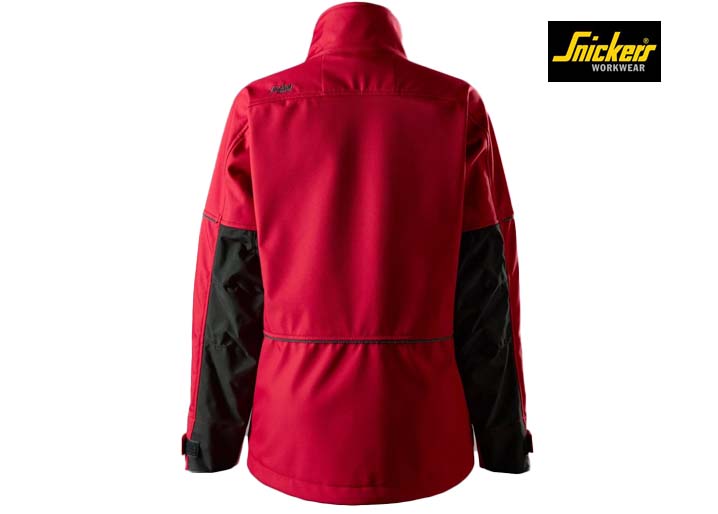 Snickers-1257-AllroundWork, Softshell Dameswerkjas_1604-Chili Red:Black-Achterkant