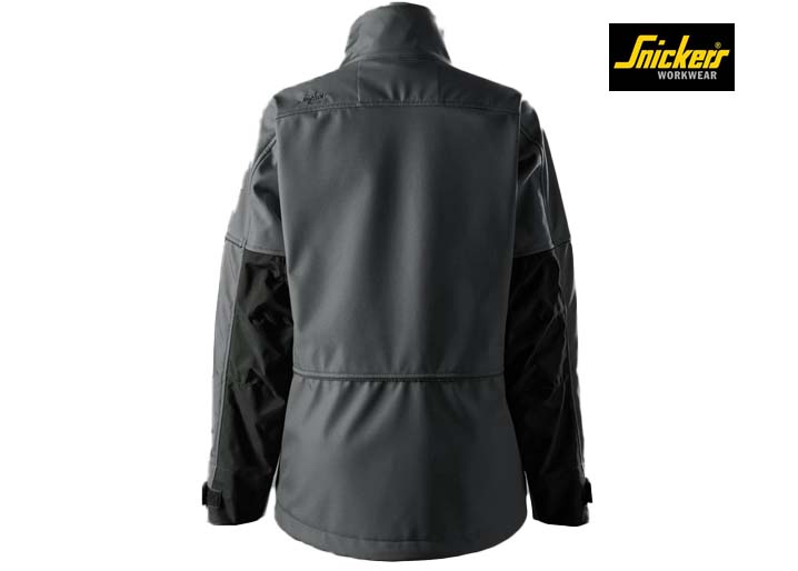 Snickers-1257-AllroundWork, Softshell Dameswerkjas_5804-Steel Grey:Black-Achterkant