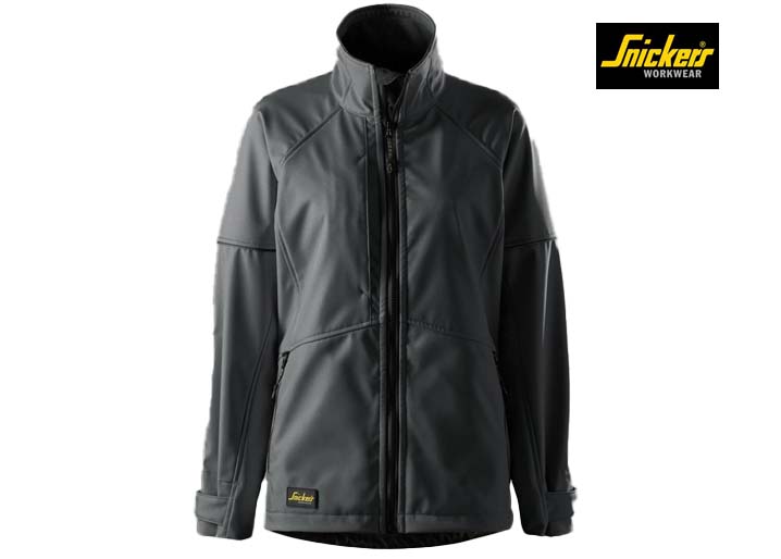 Snickers-1257-AllroundWork, Softshell Dameswerkjas_5804-Steel Grey:Black-Voorkant