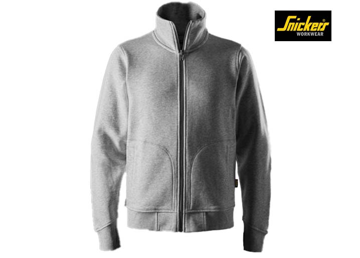 Snickers-2045-Zware Kwaliteit Hoodie_2800-Grey Melange-Voorkant
