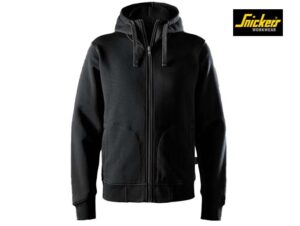 Snickers-2046-Zware Kwaliteit Hoodie met Rits_0404-Black:Black-Voorkant