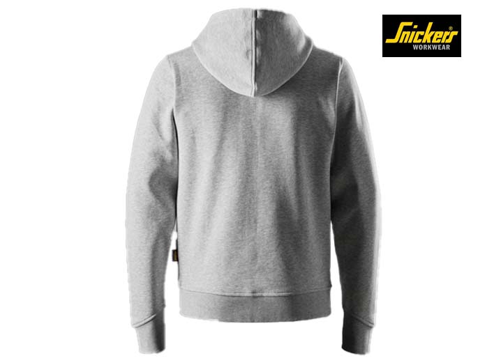 Snickers-2046-Zware Kwaliteit Hoodie met Rits_2800-Grey Melange:Black-Achterkant