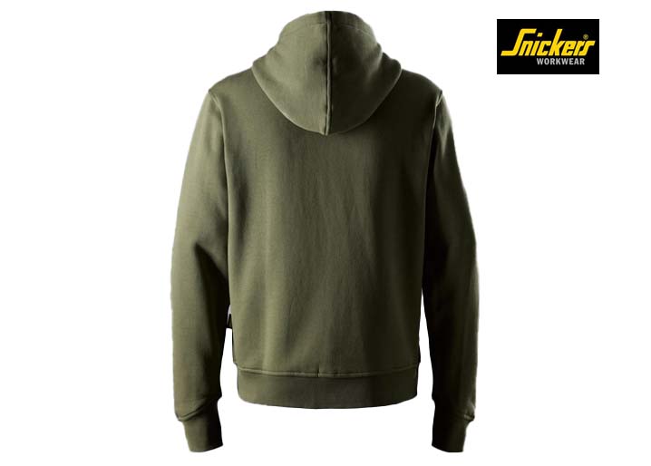 Snickers-2046-Zware Kwaliteit Hoodie met Rits_3100-Khaki Green:Black-Achterkant