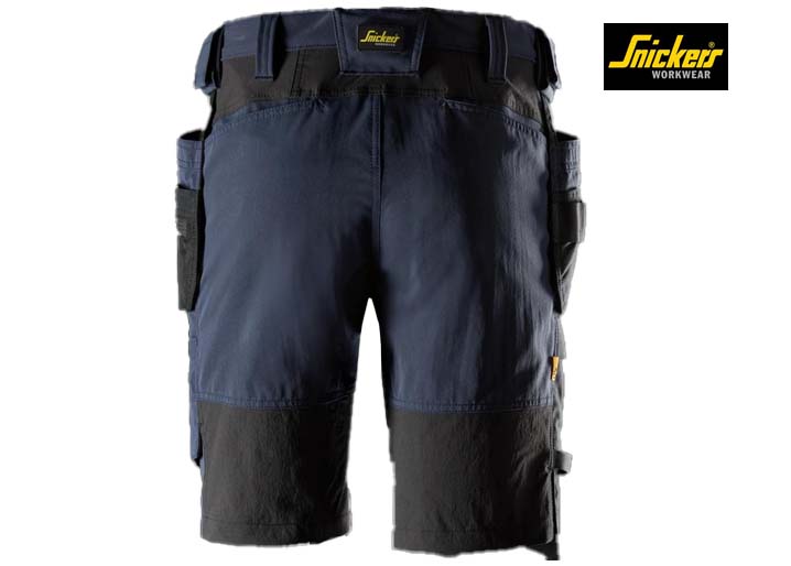 Snickers-6118-AllroundWork, Stretch Werkshorts met holsterzakken_9504-Navy:Black-Achterkant