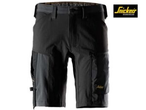Snickers-6119-AllroundWork, Stretch Shorts_5804-Steel Grey:Black-Voorkant