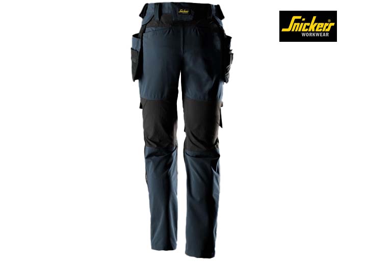 Snickers-6217-AllroundWork Dames Stretch Werkbroek met Afneembare Holsterzakken_9504-Navy:Black-Achterkant