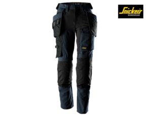 Snickers-6217-AllroundWork Dames Stretch Werkbroek met Afneembare Holsterzakken_9504-Navy:Black-Voorkant