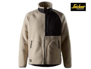 Snickers-8016-Teddy Vest_1504-Light Sand:Black-Voorkant