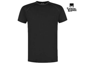 LEM4510-L&S-Everywear-Accent-T-shirt-Unisex_Black:DG-Voorkant