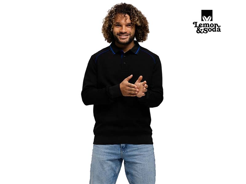 Lemon & Soda Everywear Accent Polosweater Unisex - LEM4748 - Afbeelding 8