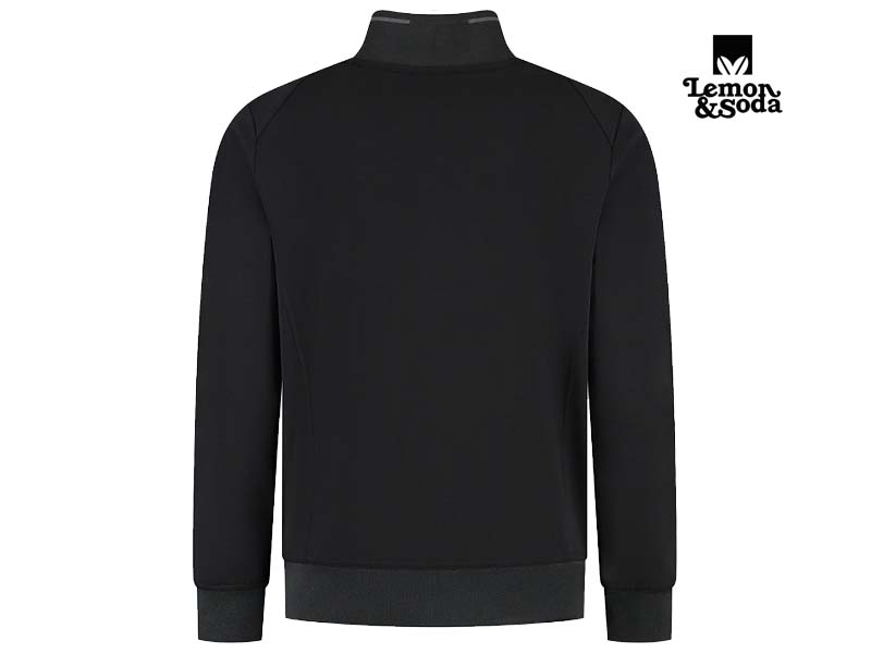 Lemon & Soda-LEM4768-Everywear Accent Cardigan Unisex_Black:Dark Grey-Achterkant