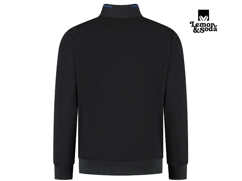 Lemon & Soda-LEM4768-Everywear Accent Cardigan Unisex_Black:Royal Blue-Achterkant