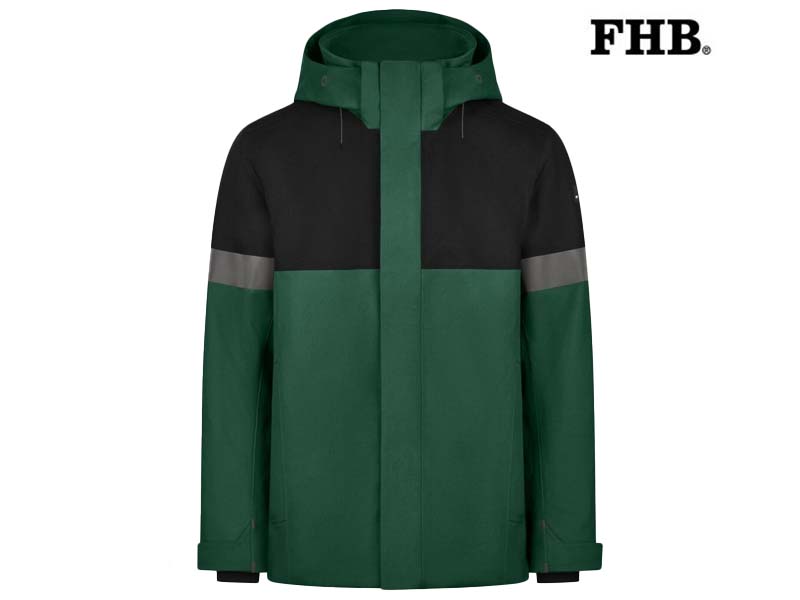 FHB-80236-Adrian-Winterjas_2520-Groen-Zwart-Voorkant