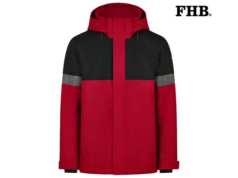 FHB-80236-Adrian-Winterjas_3320-Rood-Zwart-Voorkant