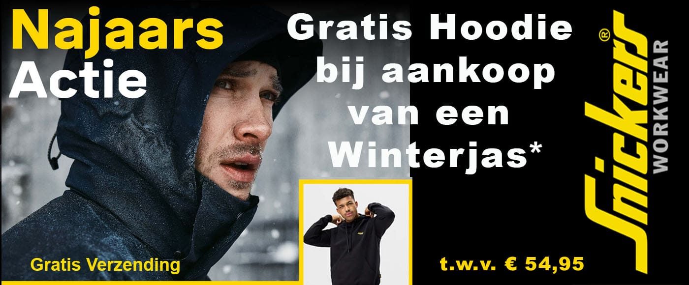 Gratis Snickers Hoodie bij aankoop van een winterjas